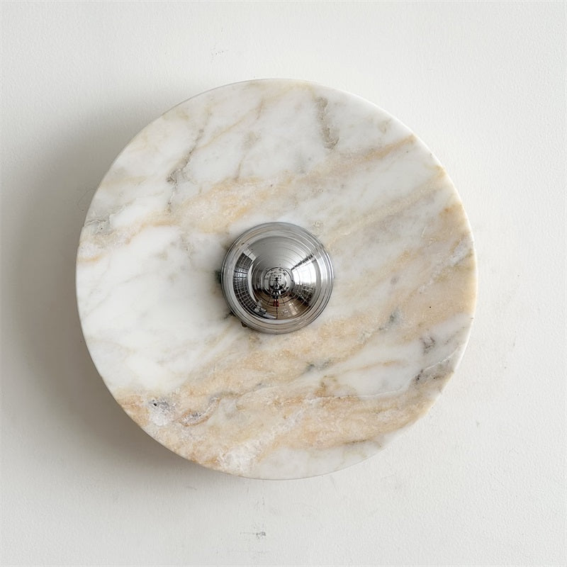Ugo Marble Round Wall Sconce