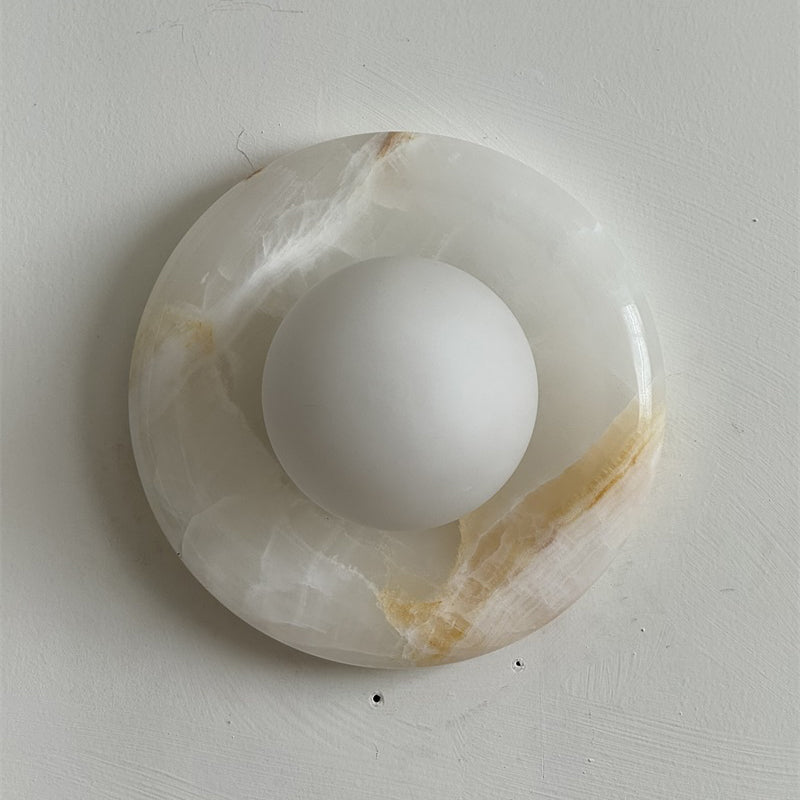 Gelso Onyx White Sconce
