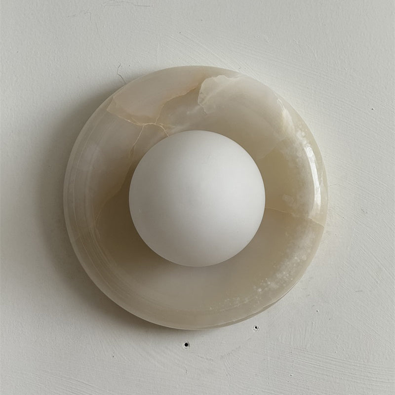 Gelso Onyx White Sconce