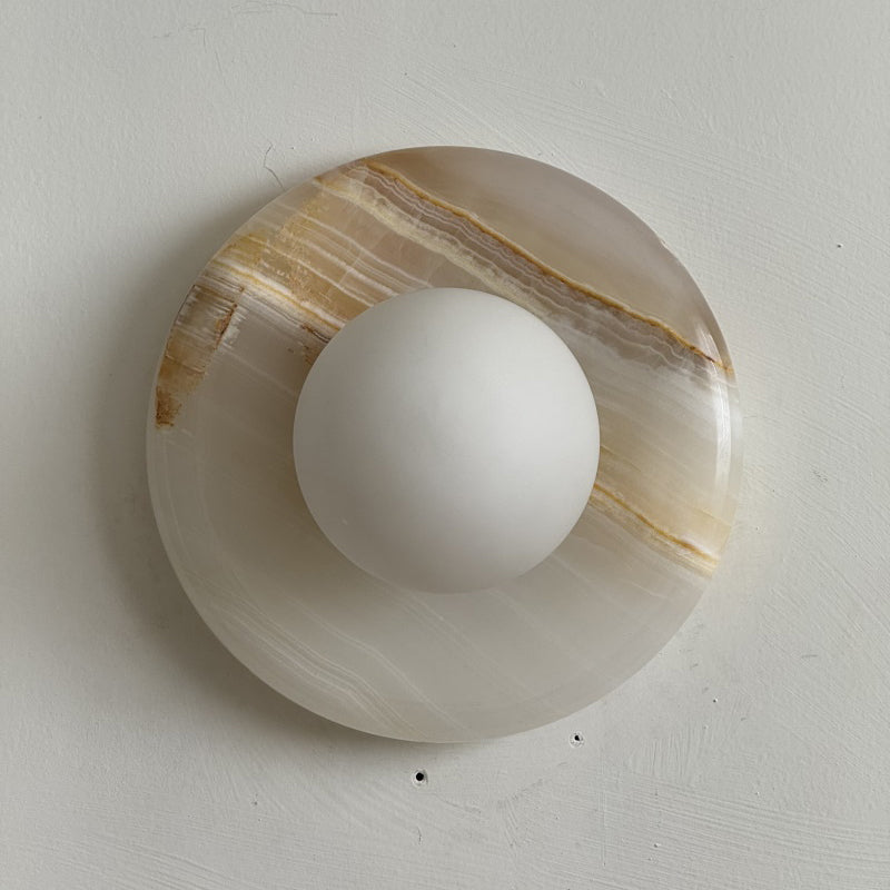 Gelso Onyx White Sconce