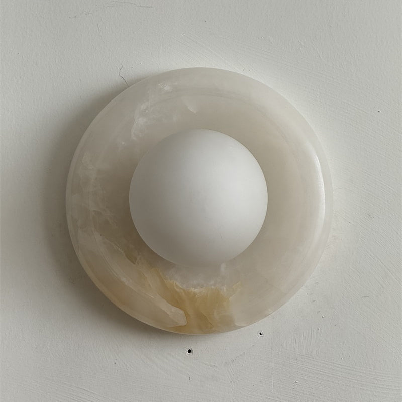 Gelso Onyx White Sconce