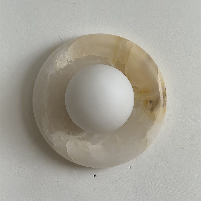 Gelso Onyx White Sconce