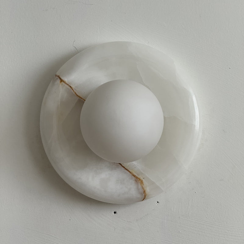 Gelso Onyx White Sconce