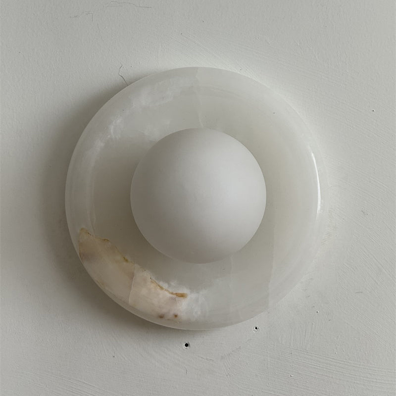 Gelso Onyx White Sconce