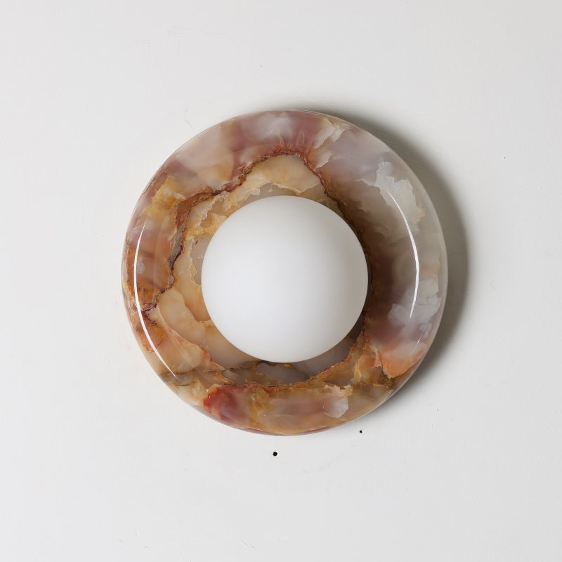 Gelso Onyx White Sconce