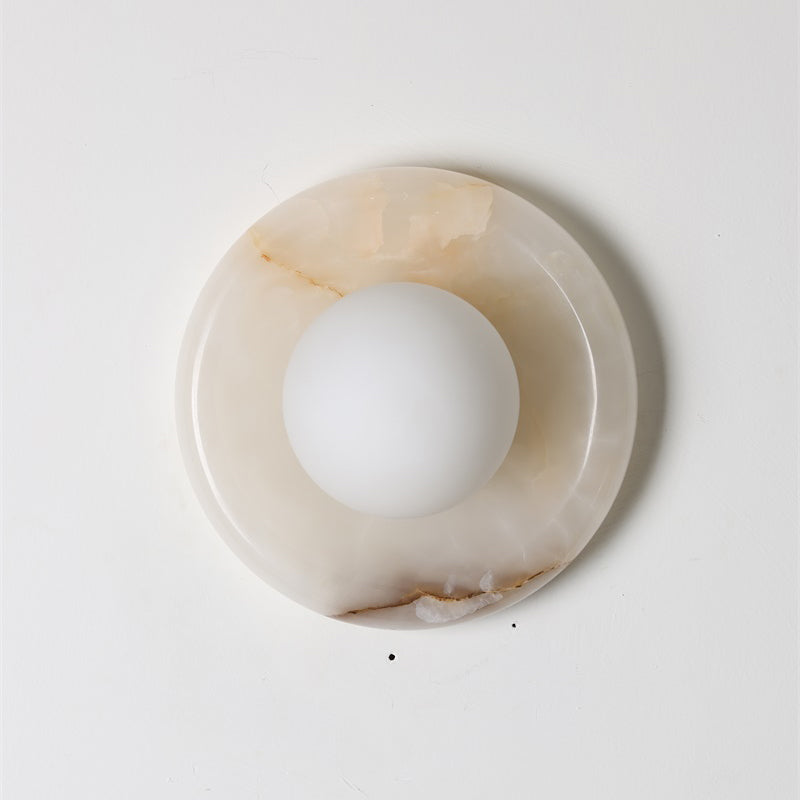 Gelso Onyx White Sconce