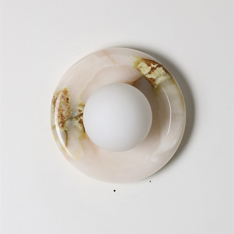 Gelso Onyx White Sconce