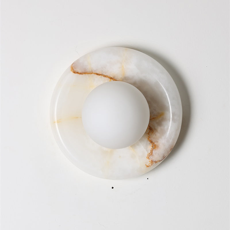 Gelso Onyx White Sconce