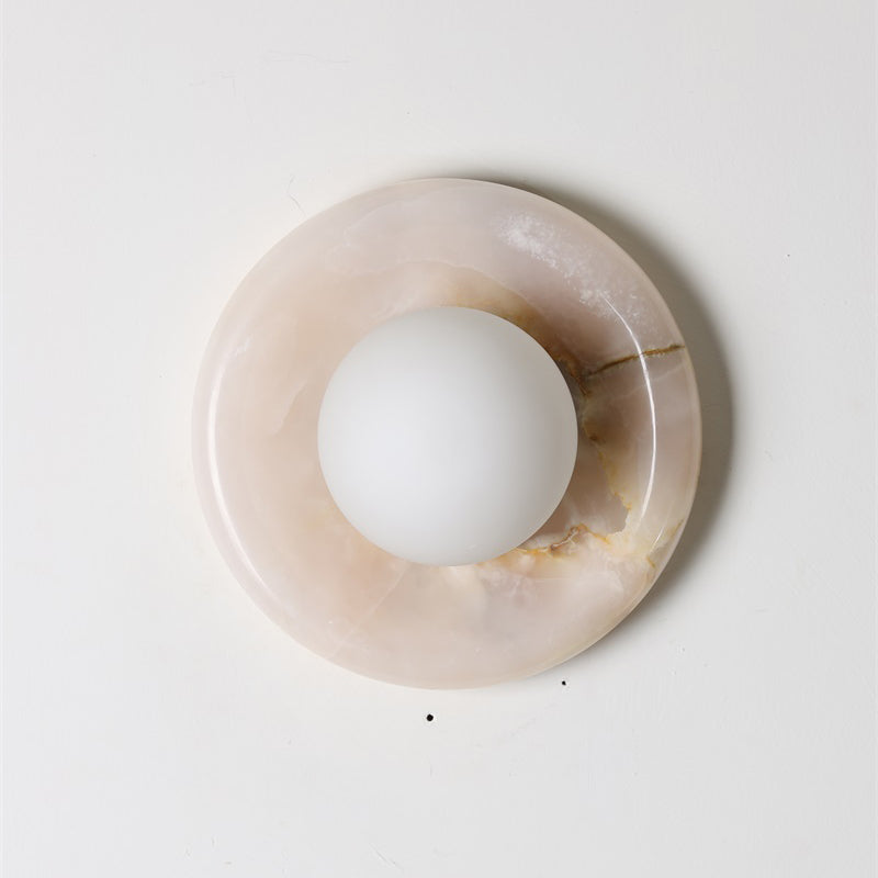 Gelso Onyx White Sconce