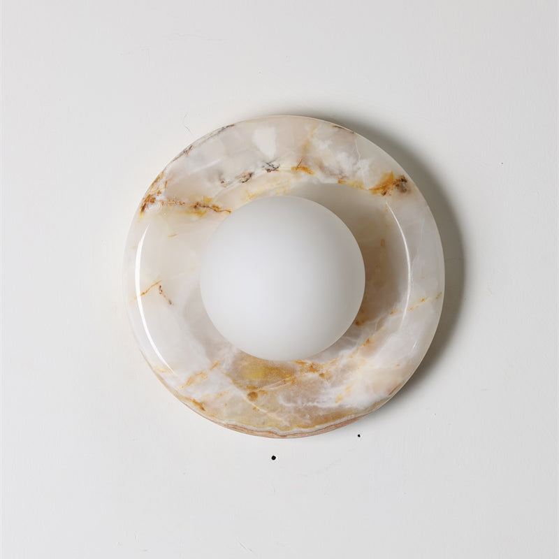 Gelso Onyx White Sconce