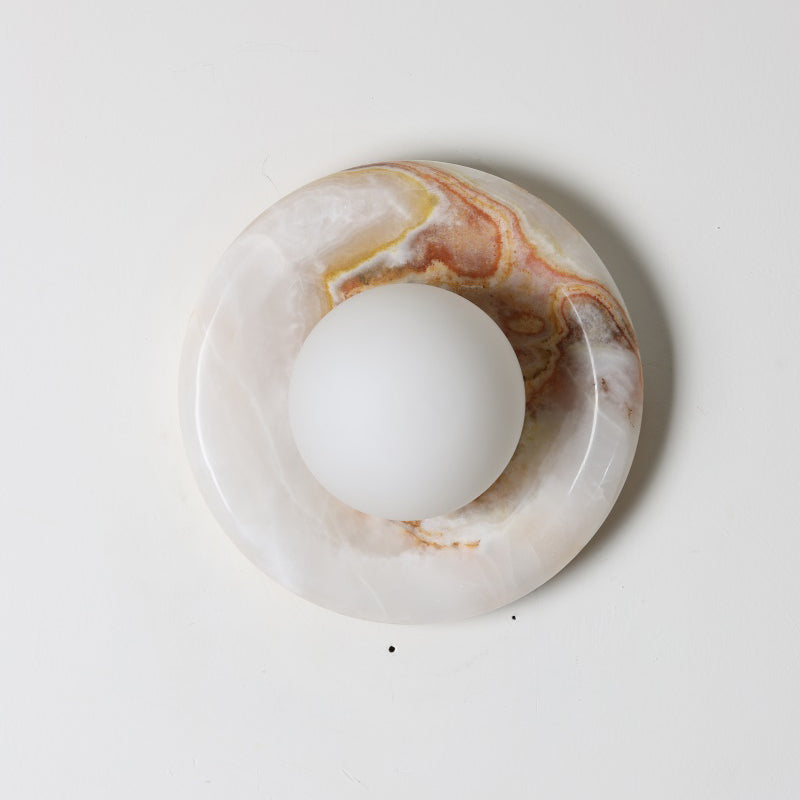 Gelso Onyx White Sconce