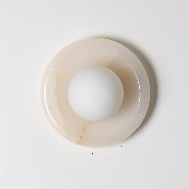 Gelso Onyx White Sconce