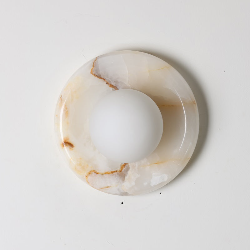 Gelso Onyx White Sconce