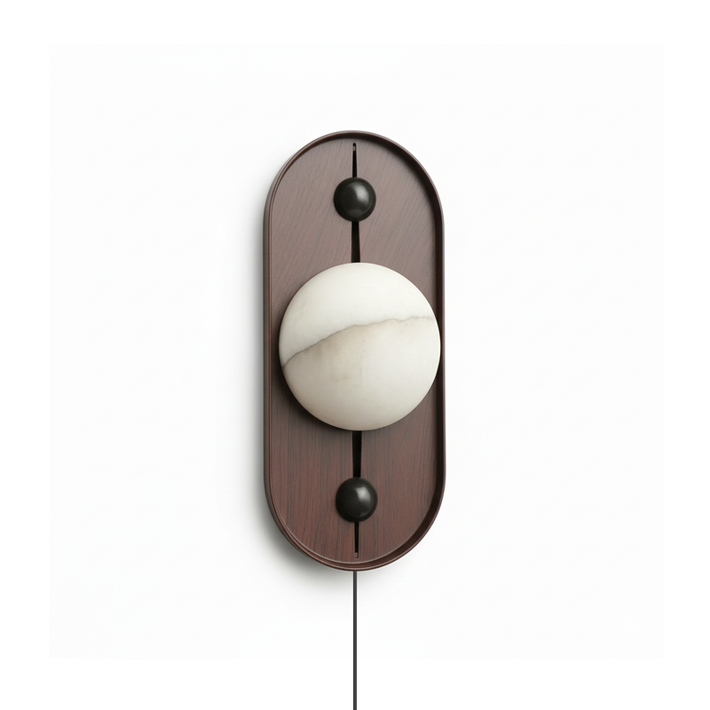 Egidio Plug-in Alabaster Wall Lamp