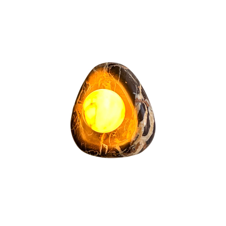 Boccino Pearl Black Marble Wall Lamp