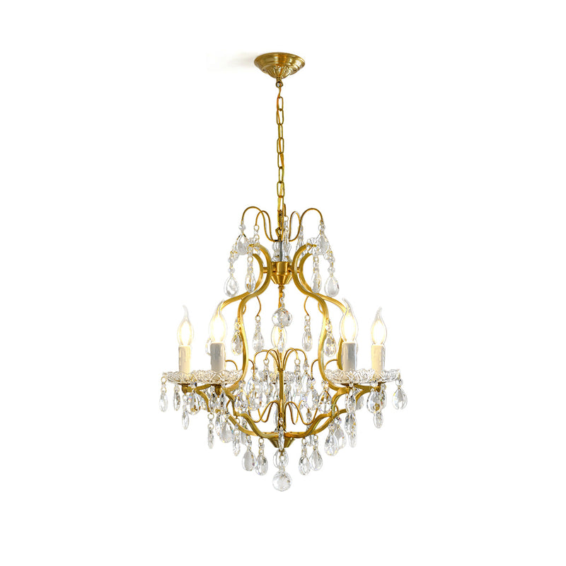 Mandetto Brass Scrolls Chandelier