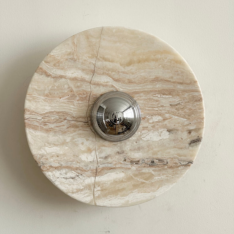 Ugo Marble Round Wall Sconce
