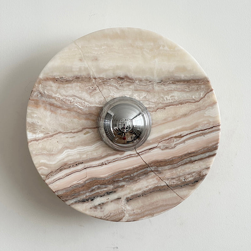 Ugo Marble Round Wall Sconce