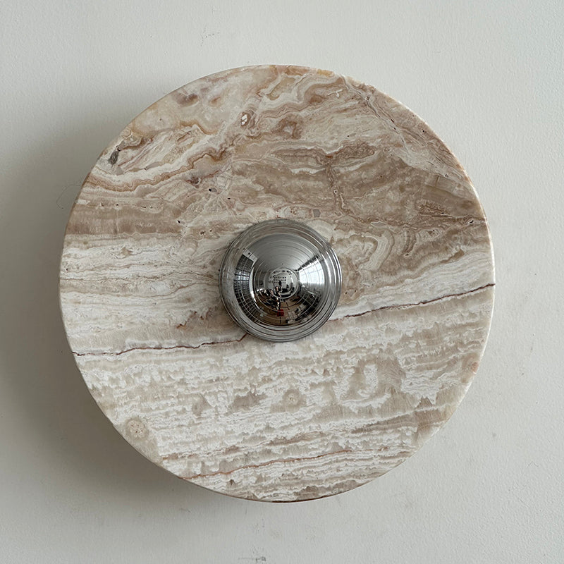 Ugo Marble Round Wall Sconce