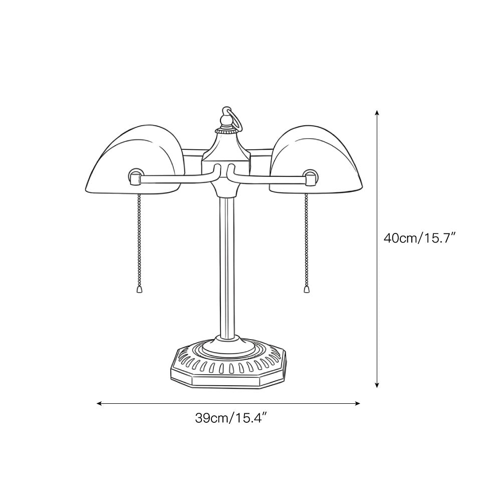 Aldo Twin Library Table Lamp