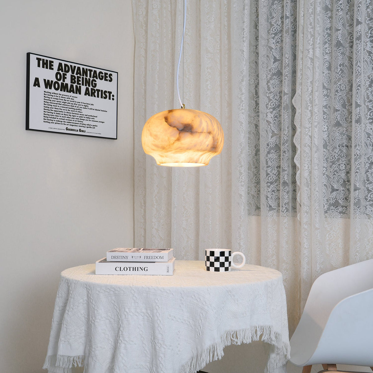 Arena Alabaster Pendant Lamp