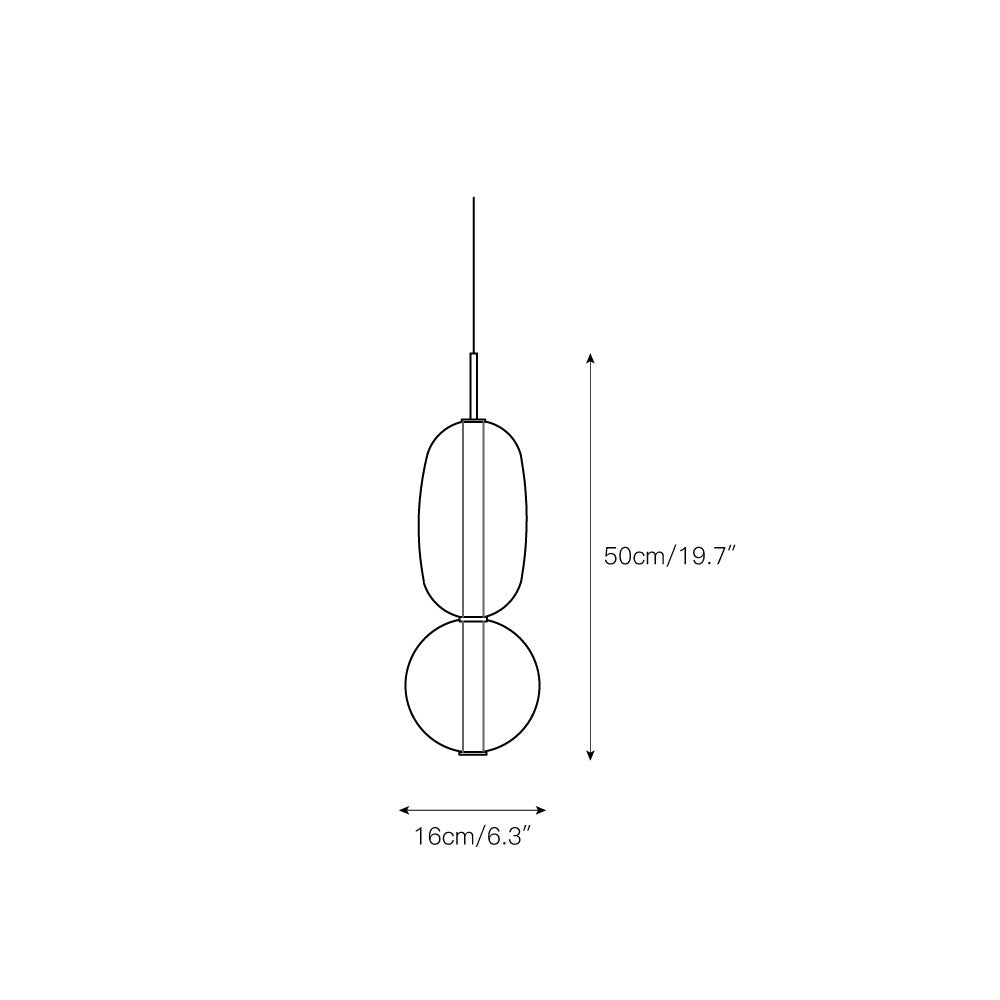 Paestum Glass Pendant Lamp