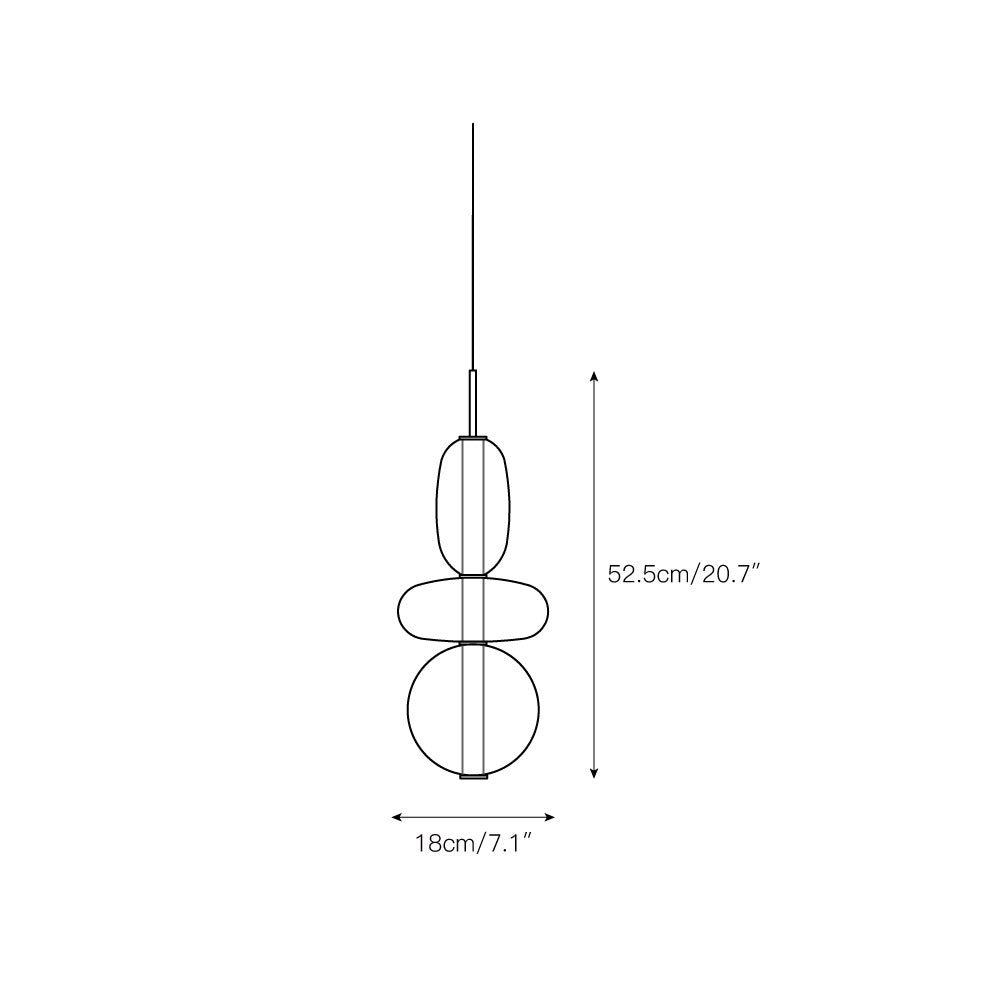 Paestum Glass Pendant Lamp