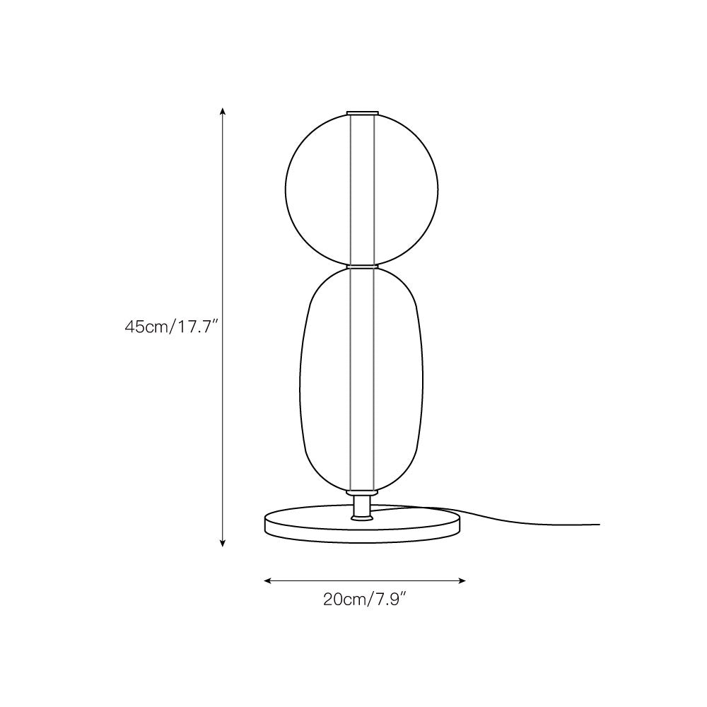 Paestum Glass Table Lamp