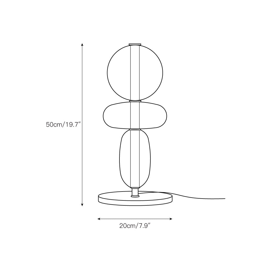 Paestum Glass Table Lamp