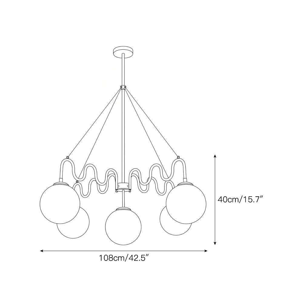 Anselmo Glass Balanced Chandelier