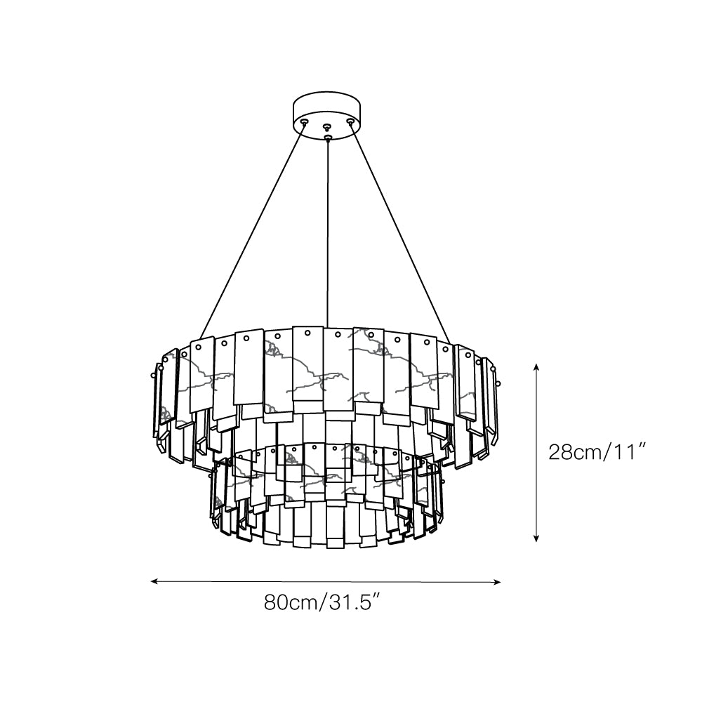 Amedeo Round Alabaster Chandelier