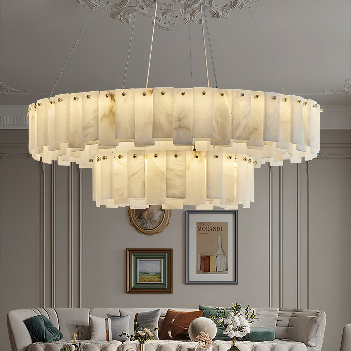Amedeo Round Alabaster Chandelier