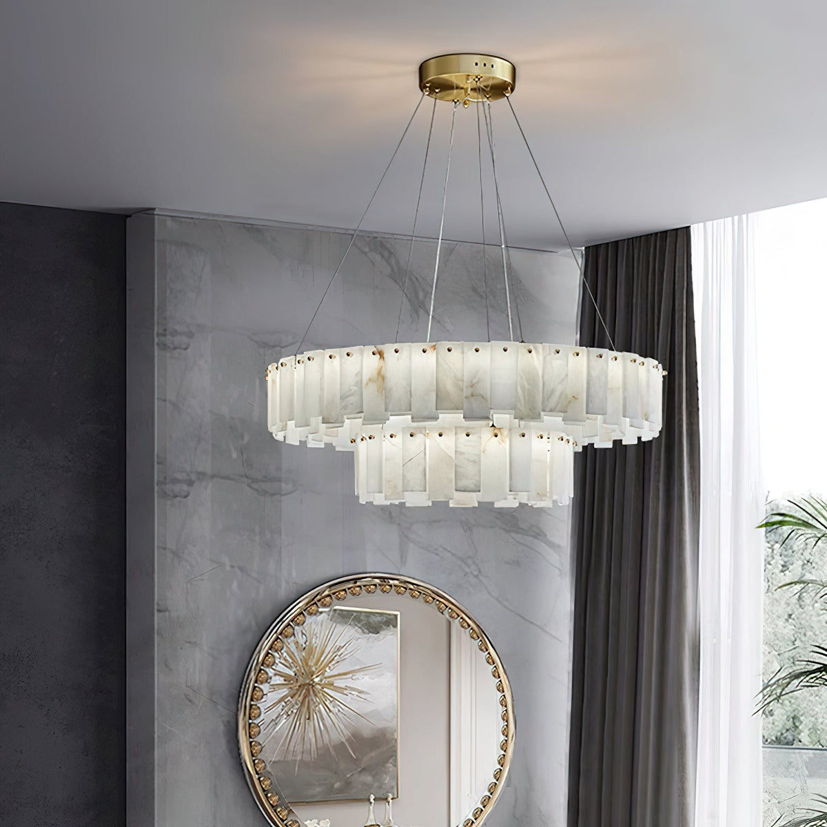 Amedeo Round Alabaster Chandelier