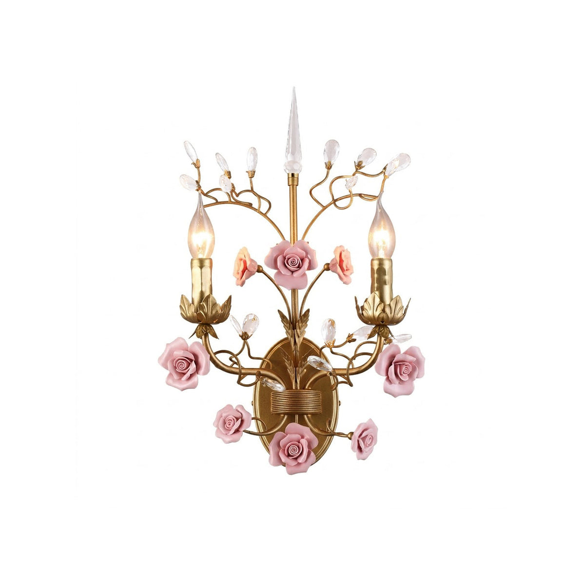 Vascella Rose Ceramic Vine Sconce