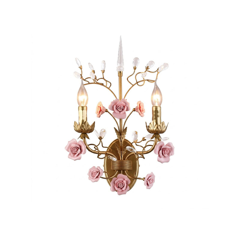 Vascella Rose Ceramic Vine Sconce