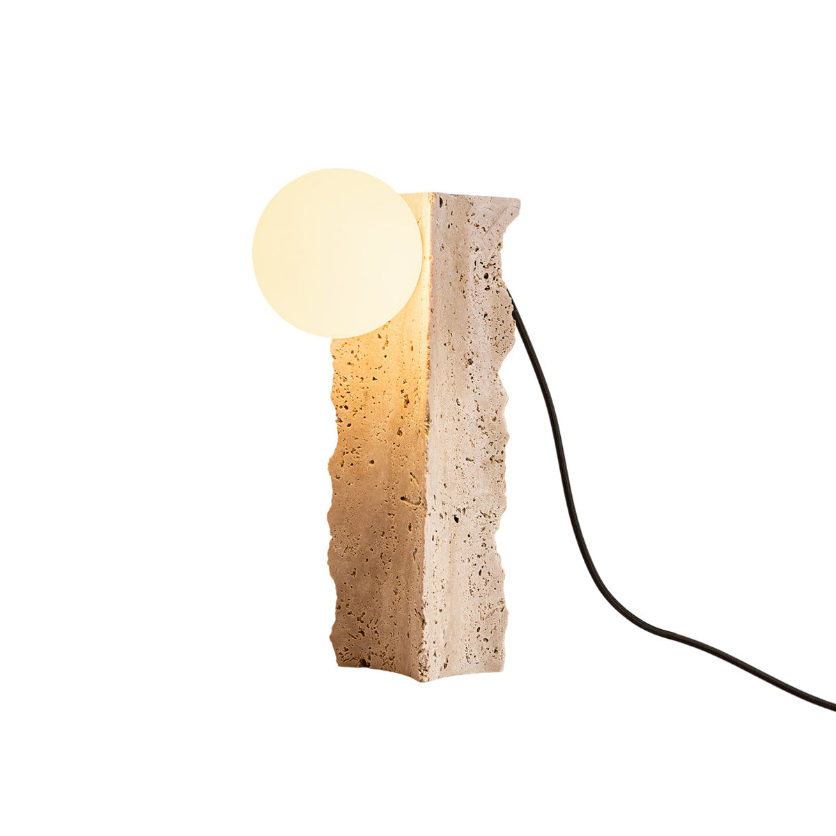 Quercino Travertine Table Lamp