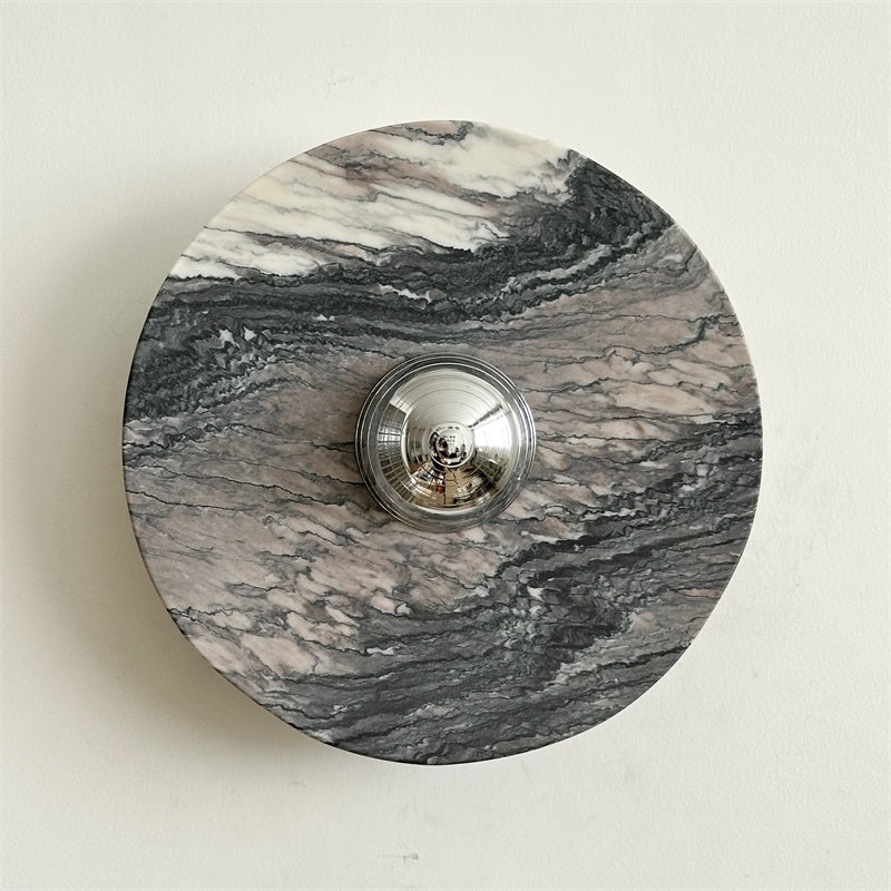 Ugo Marble Round Wall Sconce