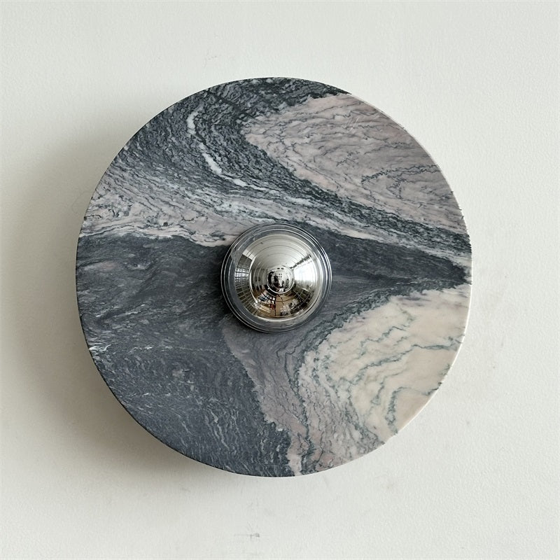 Ugo Marble Round Wall Sconce