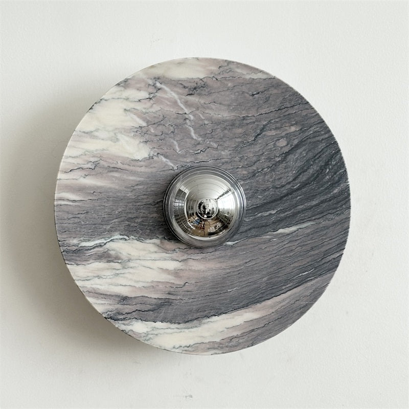 Ugo Marble Round Wall Sconce
