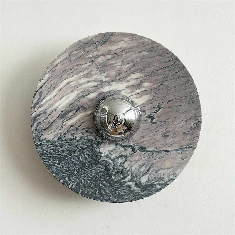 Ugo Marble Round Wall Sconce