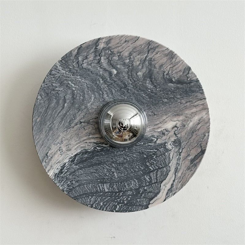 Ugo Marble Round Wall Sconce