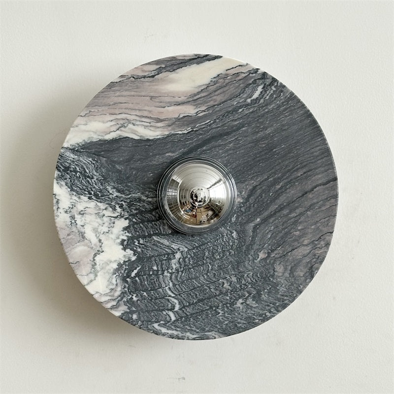 Ugo Marble Round Wall Sconce