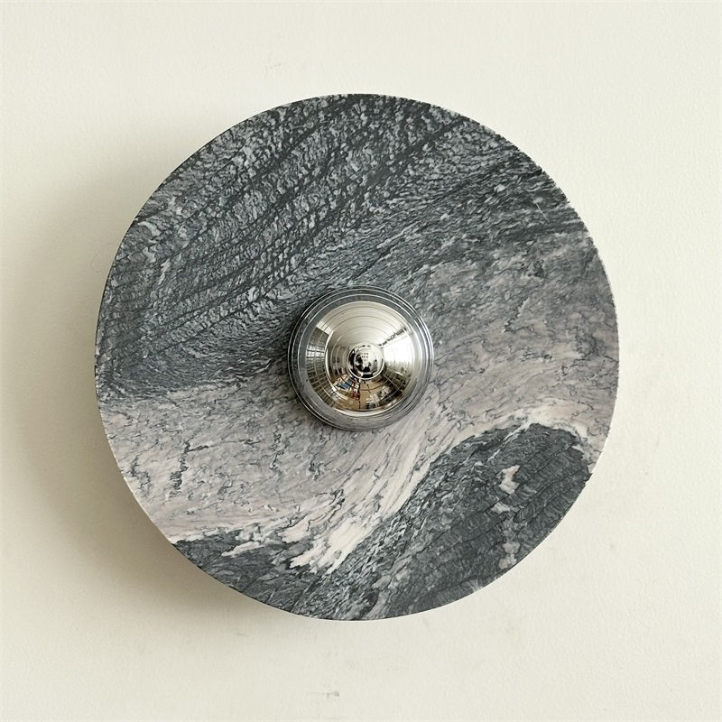 Ugo Marble Round Wall Sconce