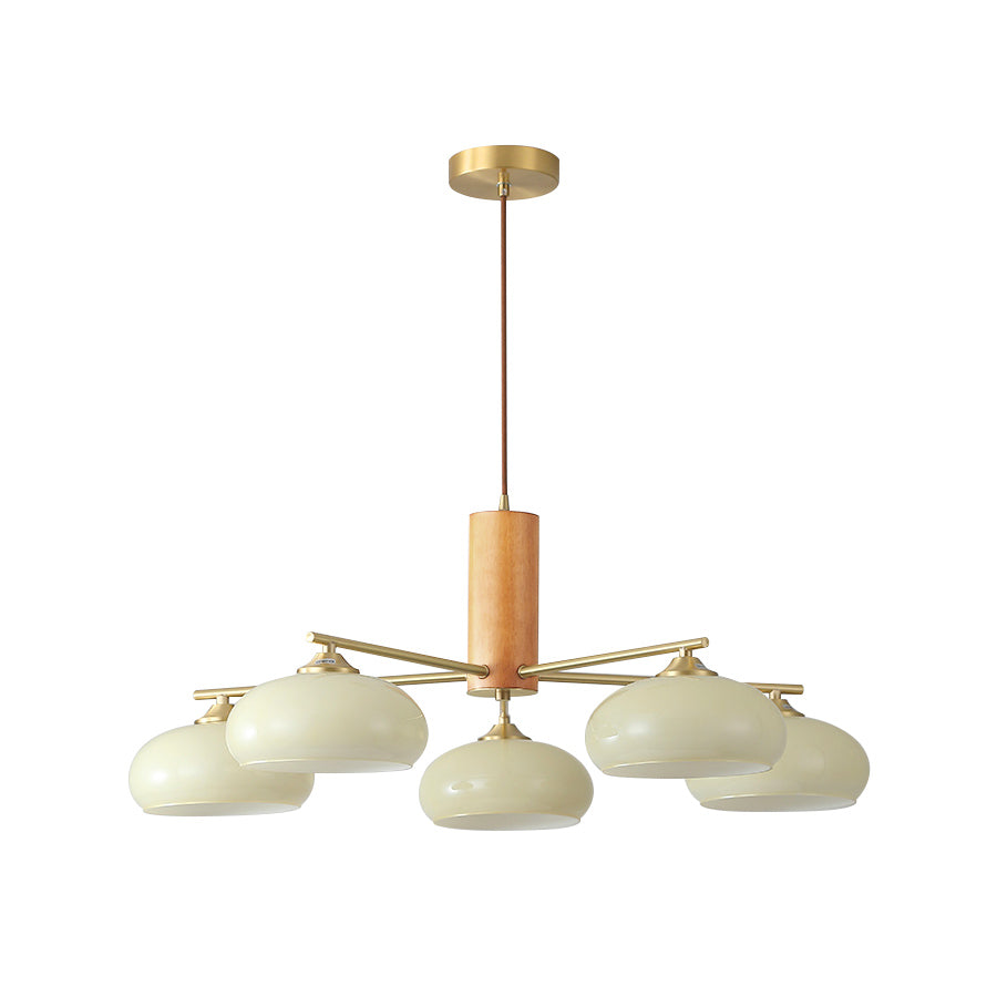 Vietri Elliptical Persimmon Chandelier