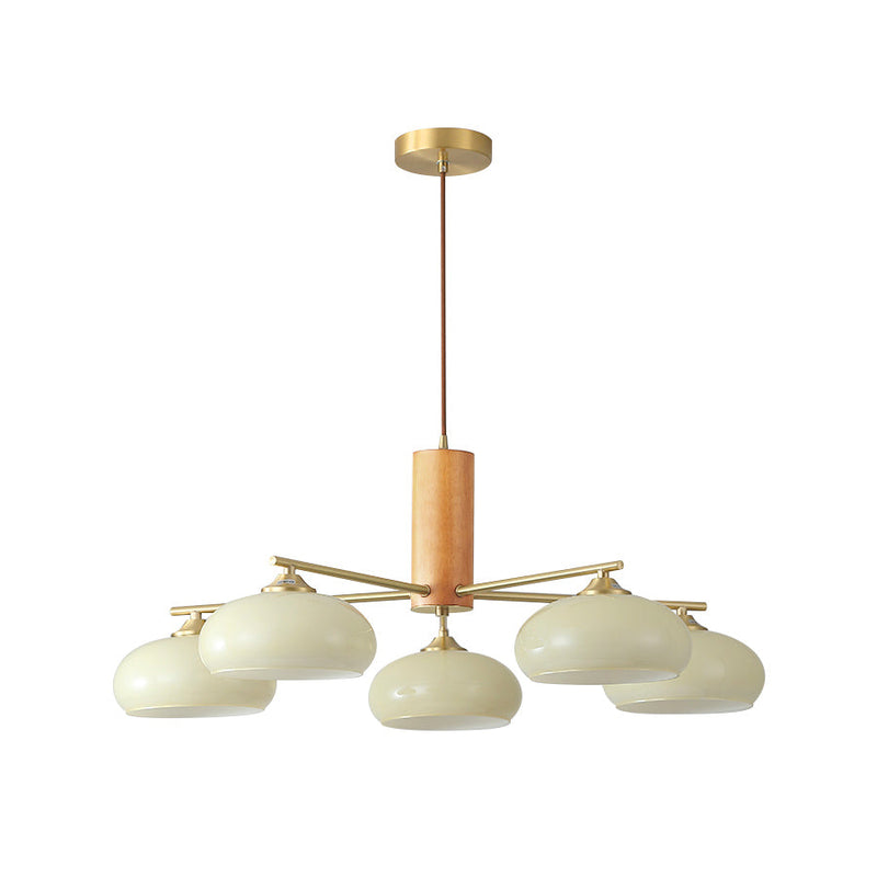 Vietri Elliptical Persimmon Chandelier