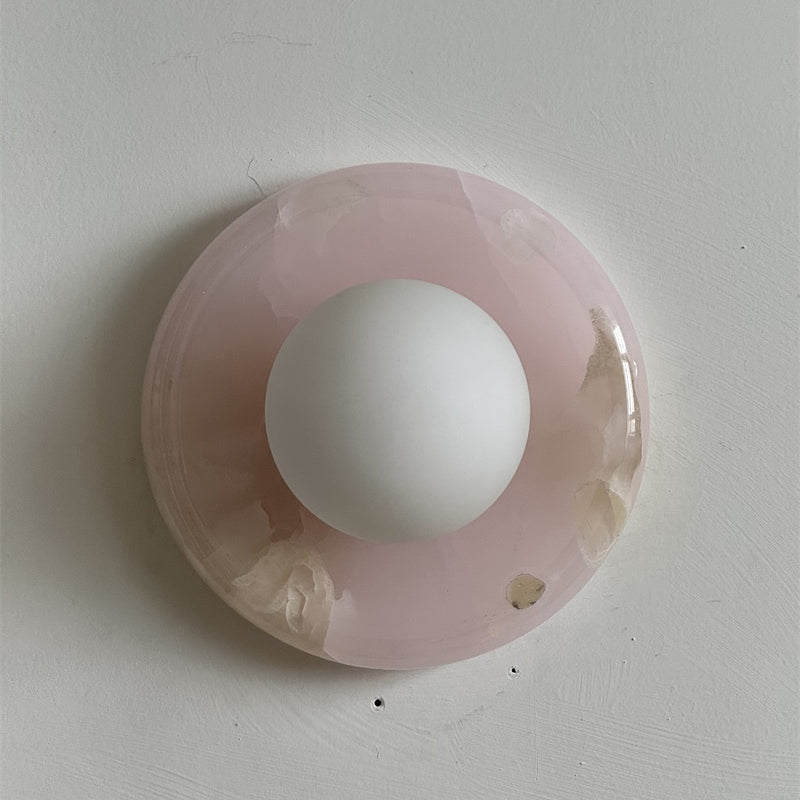 Gelso Onyx Pink Wall Sconce