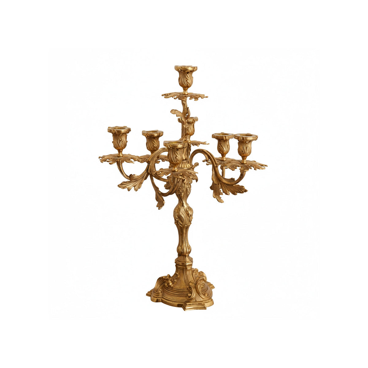 Ornella Brass Seven-Light Candelabra