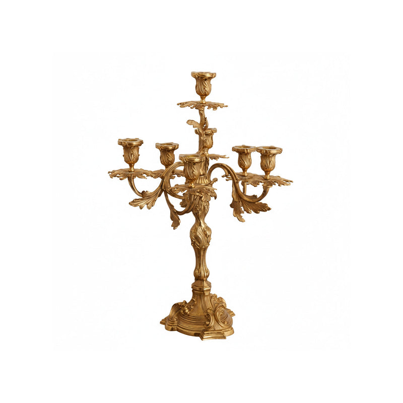 Ornella Brass Seven-Light Candelabra