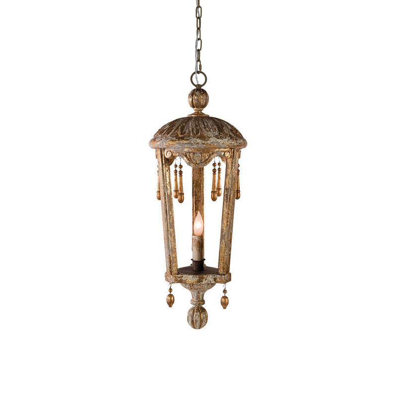 Ornella Woodcarving Lantern Pendant Lamp