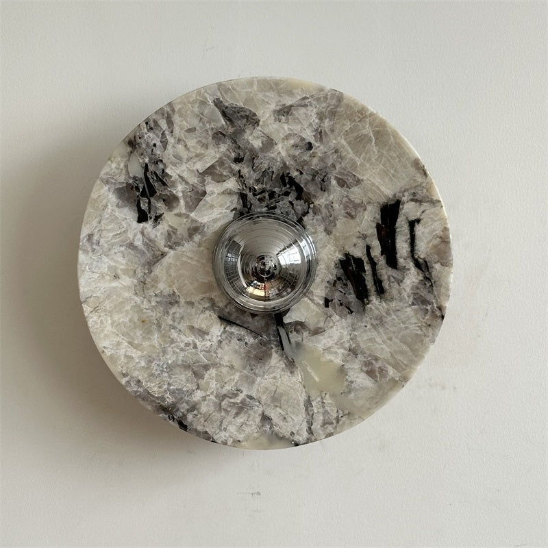 Ugo Marble Round Wall Sconce